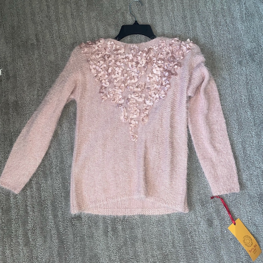 NWT shimmery pink sweater